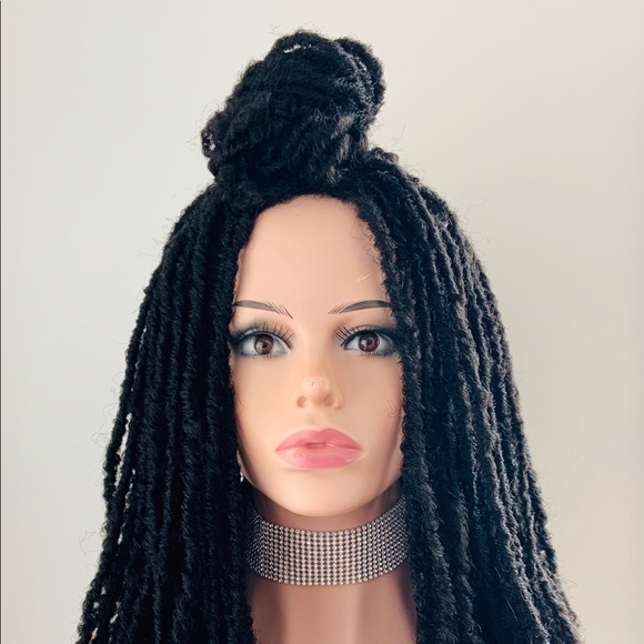Put On & Go 20” Premium Fiber Black Dreadlock Wig for Daily Wear or Events - Picture 5 of 12